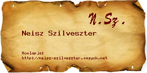 Neisz Szilveszter névjegykártya